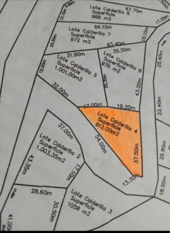 LOTE EN VENTA LA CALDERILLA CERRO VARNET