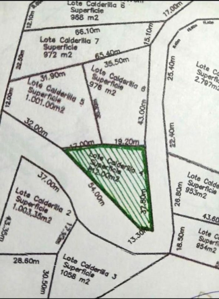 LOTE EN VENTA LA CALDERILLA CERRO VARNET
